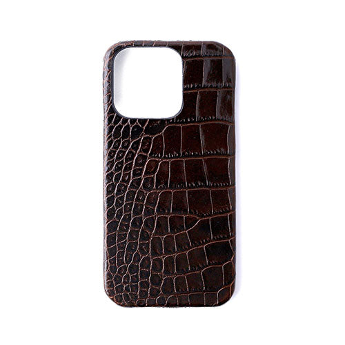 abbi SIGNATURE LIPARI イタリアンレザーバックカバー for iPhone 14 Pro ダークブラウン 背面カバー型 ABS24083i14PDB