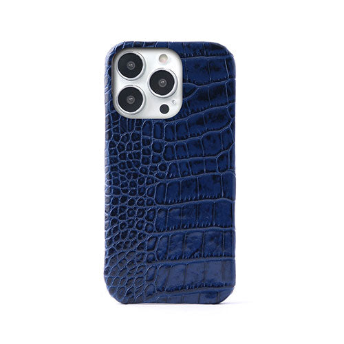 abbi SIGNATURE LIPARI イタリアンレザーバックカバー for iPhone 14 Pro Max ネイビー 背面カバー型 ABS24094i14PMNV