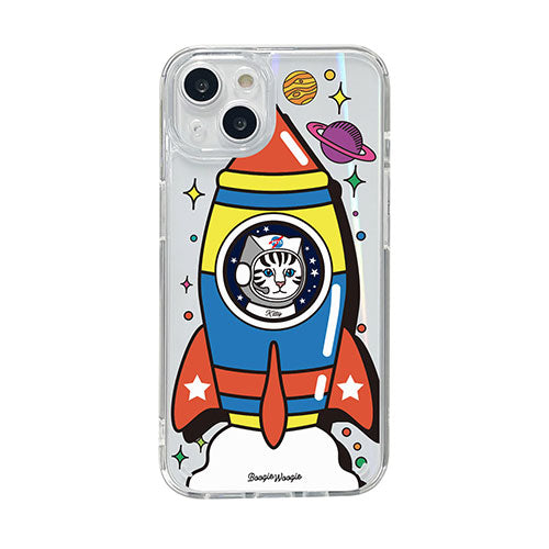 BOOGIE WOOGIE オーロラケース for iPhone 14 Kitty Rocket 背面カバー型 BW24097i14