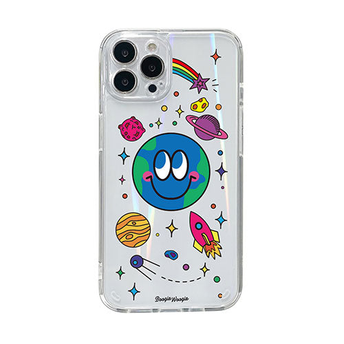 BOOGIE WOOGIE オーロラケース for iPhone 14 Pro Earth 背面カバー型 BW24111i14P