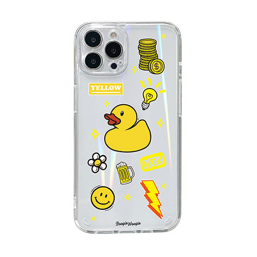 BOOGIE WOOGIE オーロラケース for iPhone 14 Pro Yellow 背面カバー型 BW24112i14P