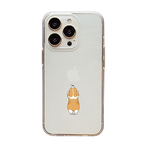 Dparks ソフトクリアケース for iPhone 14 Pro イヌ 背面カバー型 DS24150i14P