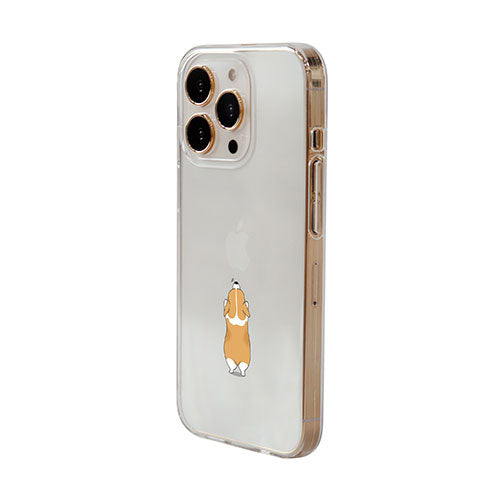 Dparks ソフトクリアケース for iPhone 14 Pro イヌ 背面カバー型 DS24150i14P