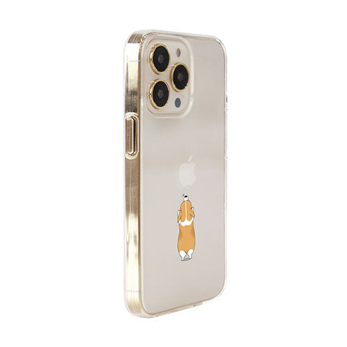 Dparks ソフトクリアケース for iPhone 14 Pro イヌ 背面カバー型 DS24150i14P