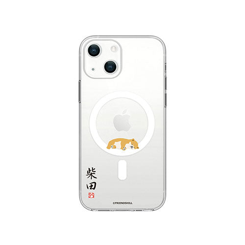 abbi FRIENDS 公式ライセンス品 しばたさんMagSafe対応クリアケース for iPhone 14 昼寝 背面カバー型 ABF24184i14