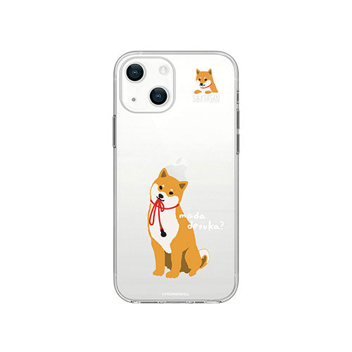 abbi FRIENDS 公式ライセンス品 しばたさんソフトクリアケース for iiPhone 14 お散歩まだですか? 背面カバー型 ABF24195i14