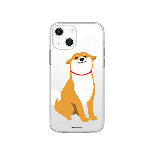 abbi FRIENDS 公式ライセンス品 しばたさんソフトクリアケース for iiPhone 14 おしゃべりしばたさん 背面カバー型 ABF24196i14