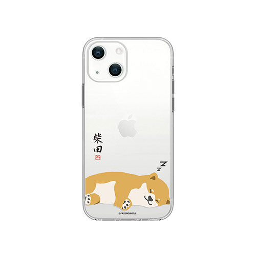 abbi FRIENDS 公式ライセンス品 しばたさんソフトクリアケース for iiPhone 14 昼寝 背面カバー型 ABF24199i14