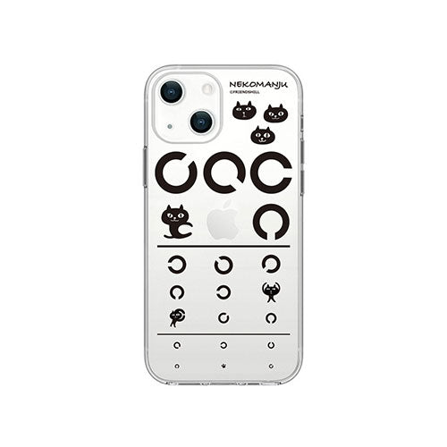 abbi FRIENDS 公式ライセンス品 ネコマンジュウソフトクリアケース for iiPhone 14 マンジュウアイズ 背面カバー型 ABF24202i14