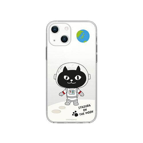 abbi FRIENDS 公式ライセンス品 ネコマンジュウソフトクリアケース for iPhone 14 キャットウォーク オン ザ ムーン 背面カバー型 ABF24203i14
