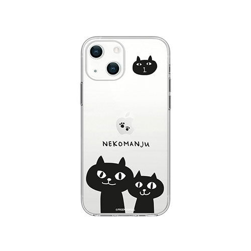 abbi FRIENDS 公式ライセンス品 ネコマンジュウソフトクリアケース for iiPhone 14 たまにはコンビで 背面カバー型 ABF24204i14