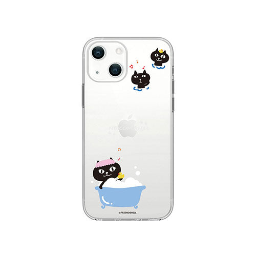 abbi FRIENDS 公式ライセンス品 ネコマンジュウソフトクリアケース for iiPhone 14 バスタイム 背面カバー型 ABF24209i14