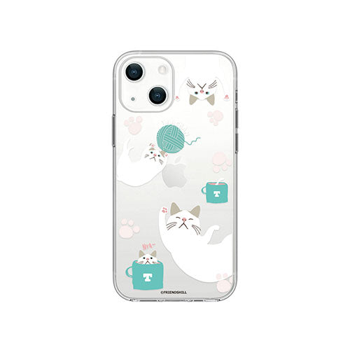 abbi FRIENDS 公式ライセンス品 ターチャンソフトクリアケース for iPhone 14 遊び 背面カバー型 ABF24210i14