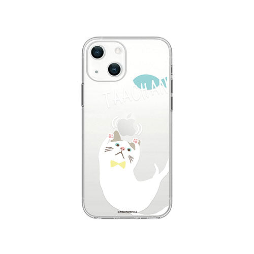 abbi FRIENDS 公式ライセンス品 ターチャンソフトクリアケース for iPhone 14 魚とターチャン 背面カバー型 ABF24211i14