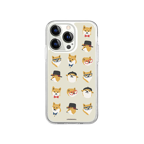 abbi FRIENDS 公式ライセンス品 しばたさんソフトクリアケース for iiPhone 14 Pro 日替わりコーデ 背面カバー型 ABF24231i14P