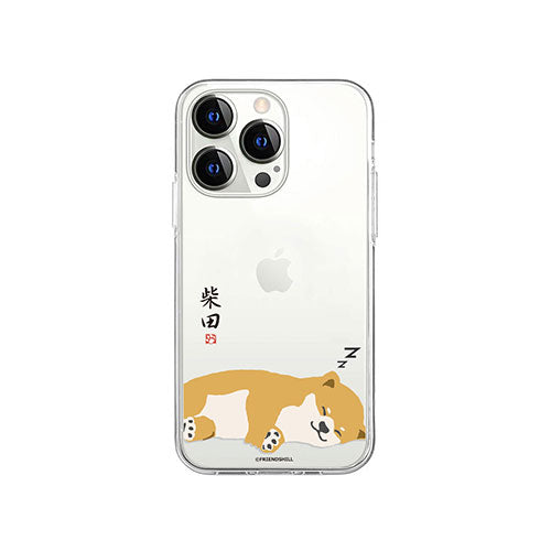 abbi FRIENDS 公式ライセンス品 しばたさんソフトクリアケース for iiPhone 14 Pro 昼寝 背面カバー型 ABF24233i14P