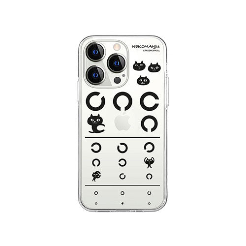 abbi FRIENDS 公式ライセンス品 ネコマンジュウソフトクリアケース for iiPhone 14 Pro マンジュウアイズ 背面カバー型 ABF24236i14P