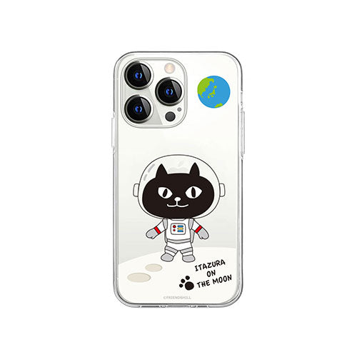 abbi FRIENDS 公式ライセンス品 ネコマンジュウソフトクリアケース for iPhone 14 Pro キャットウォーク オン ザ ムーン 背面カバー型 ABF24237i14P