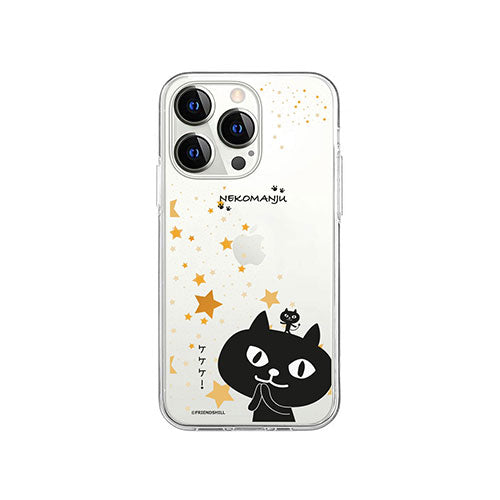 abbi FRIENDS 公式ライセンス品 ネコマンジュウソフトクリアケース for iiPhone 14 Pro 星に願いを 背面カバー型 ABF24239i14P