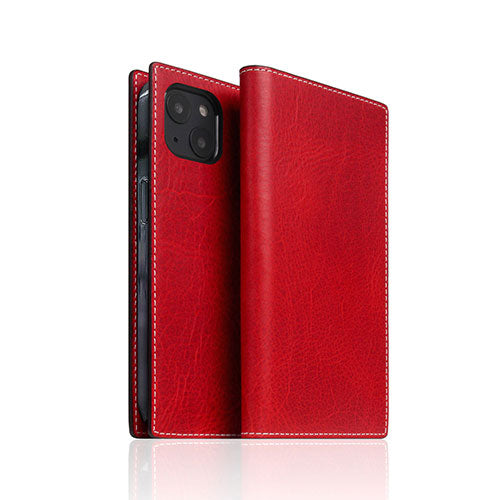 SLG Design Badalassi Wax case for iPhone 14 レッド 手帳型 SD24301i14RD