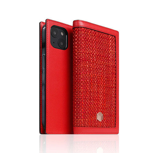 SLG Design Edition Calf Skin Leather Diary for iPhone 14 レッド 手帳型 SD24314i14RD