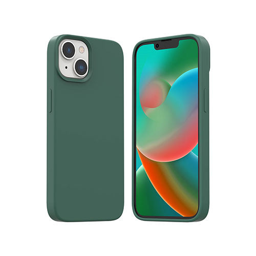 araree MagSafe対応シリコンケース TYPOSKIN for iPhone 14 パイングリーン 背面カバー型 AR24673i14GR
