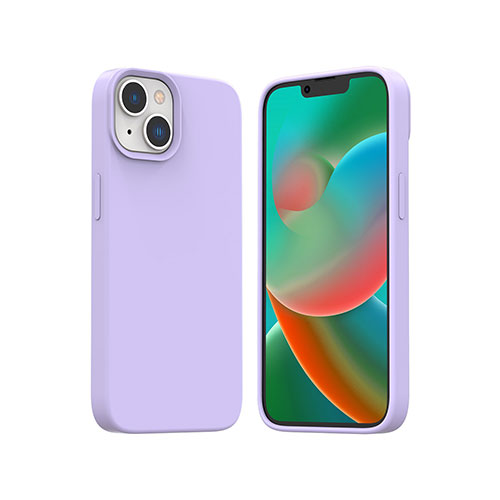 araree MagSafe対応シリコンケース TYPOSKIN for iPhone 14 ライラックパープル 背面カバー型 AR24675i14PL