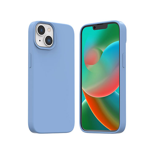 araree MagSafe対応シリコンケース TYPOSKIN for iPhone 14 シエラブルー 背面カバー型 AR24676i14BL