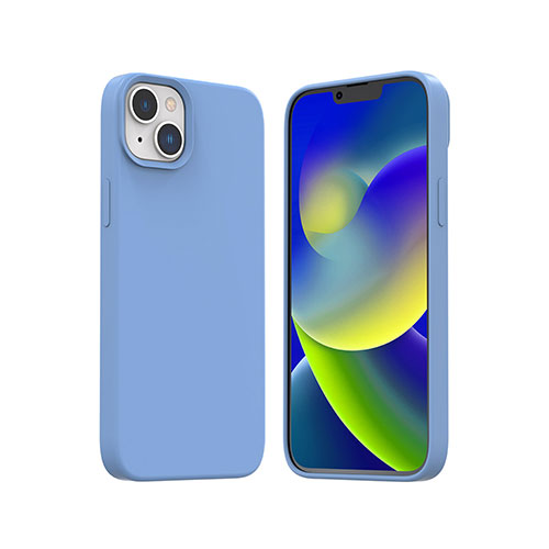 araree MagSafe対応シリコンケース TYPOSKIN for iPhone 14 Plus シエラブルー 背面カバー型 AR24698i14MBL