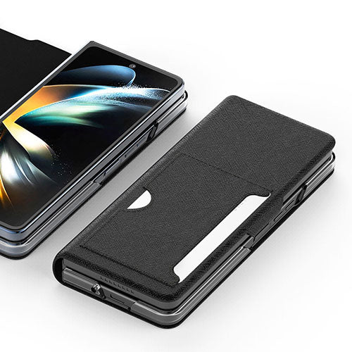 araree Galaxy Z Fold 4 カードスロット付きBonnet C Diary ブラック AR24767GZFD3BK