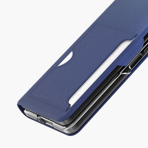 araree Galaxy Z Fold 4 カードスロット付きBonnet C Diary アッシュブルー AR24768GZFD3BL