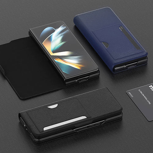 araree Galaxy Z Fold 4 カードスロット付きBonnet C Diary アッシュブルー AR24768GZFD3BL