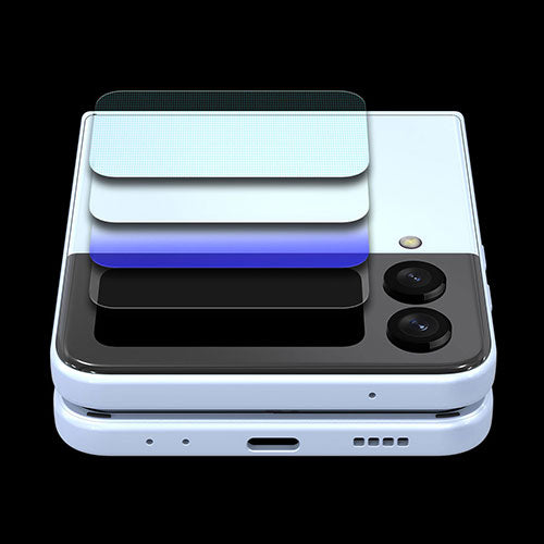 araree Galaxy Z Flip 4 CORE カバーディスプレイ用強化ガラスフィルム クリア AR24790GZFP3