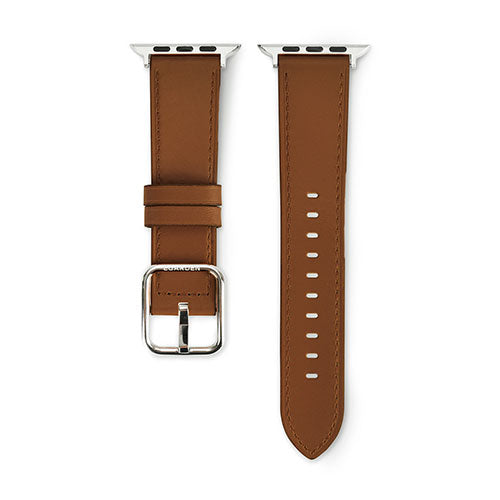 EGARDEN スクエアバックル本革バンド for Apple Watch 41/40/38mm ブラウン EG24864AWBR