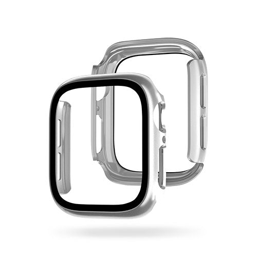 EGARDEN ガラスフィルム一体型ケースfor Apple Watch 40mm シルバー EG24889AWSV
