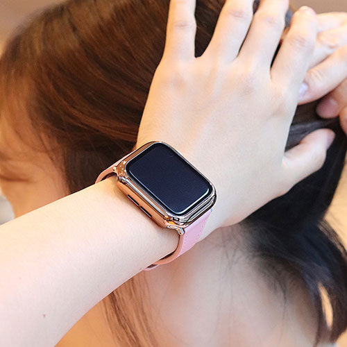 EGARDEN ガラスフィルム一体型ケースfor Apple Watch 40mm ローズゴールド EG24890AWRG