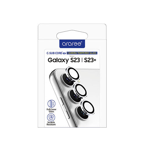 araree アラリー Galaxy S23 カメラ専用強化ガラスフィルム C-SUB CORE メタルリング AR25102S23