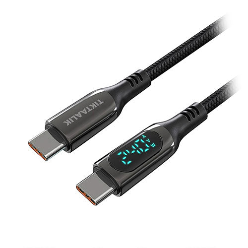 TIKTAALIK LCDディスプレイ付き 240W PD USB-C to Cケーブル (1.5m) TT25258