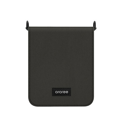 araree ショルダーストラップ付きCANVAS DIARY for Galaxy Z Flip 5 ブラック AR25283GZFP5