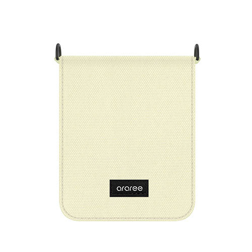 araree ショルダーストラップ付きCANVAS DIARY for Galaxy Z Flip 5 アイボリー AR25284GZFP5
