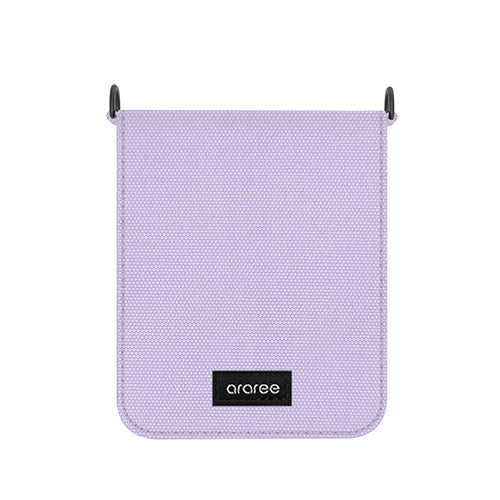 araree ショルダーストラップ付きCANVAS DIARY for Galaxy Z Flip 5 パープル AR25285GZFP5