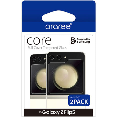 araree CORE カバーディスプレイ用強化ガラスフィルム for Galaxy Z Flip 5  (2枚入り) AR25286GZFP5