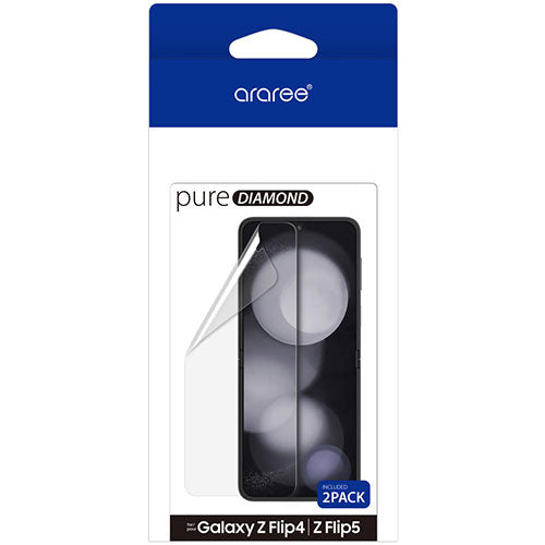 araree PURE DIAMOND 全画面保護フィルム for Galaxy Z Flip 5  (2枚入り) AR25288GZFP5