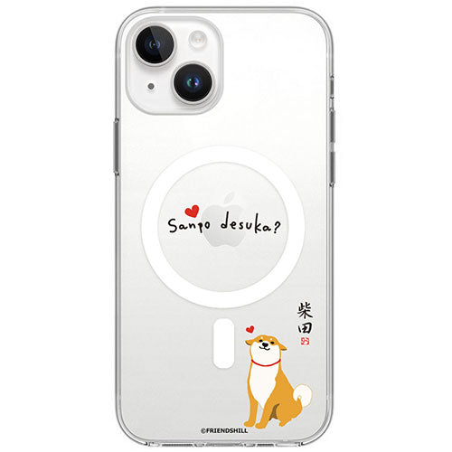 abbi FRIENDS アビィフレンズ 公式ライセンス品 しばたさんMagSafe対応クリアケース for iPhone 15 散歩の気配 ABF25335i15