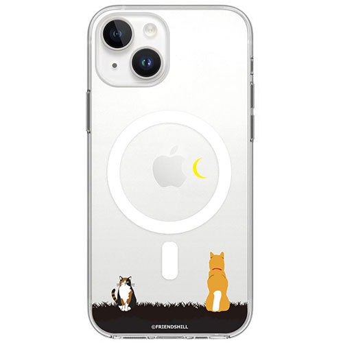 abbi FRIENDS アビィフレンズ 公式ライセンス品 しばたさんMagSafe対応クリアケース for iPhone 15 お月見 ABF25336i15