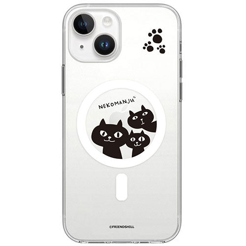 abbi FRIENDS アビィフレンズ 公式ライセンス品 ネコマンジュウMagSafe対応クリアケース for iPhone 15 覗いてごらん ABF25339i15