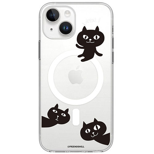 abbi FRIENDS アビィフレンズ 公式ライセンス品 ネコマンジュウMagSafe対応クリアケース for iPhone 15 仲良しトリオ ABF25340i15