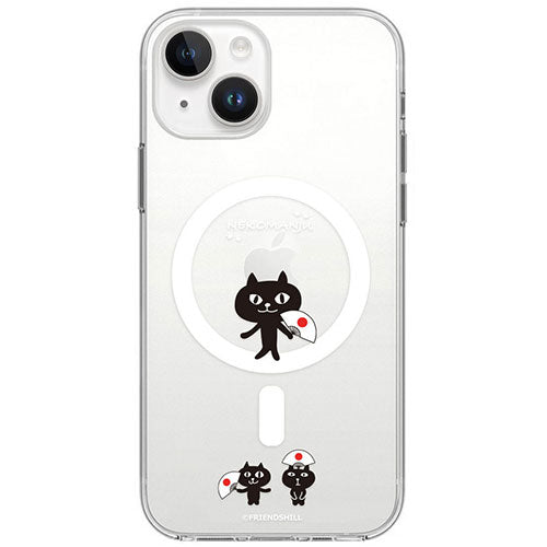 abbi FRIENDS アビィフレンズ 公式ライセンス品 ネコマンジュウMagSafe対応クリアケース for iPhone 15 渡り ABF25342i15