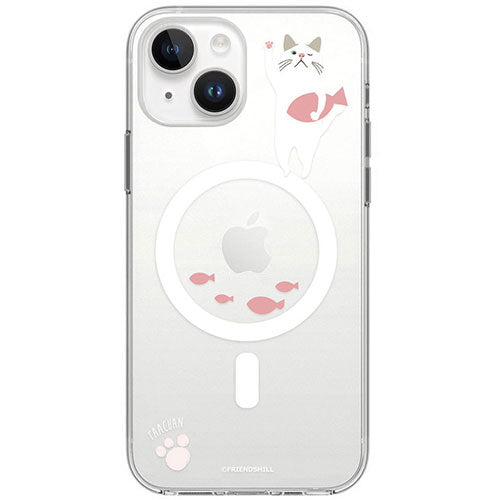 abbi FRIENDS アビィフレンズ 公式ライセンス品 ターチャンMagSafe対応クリアケース for iPhone 15 おさかなピンク ABF25345i15