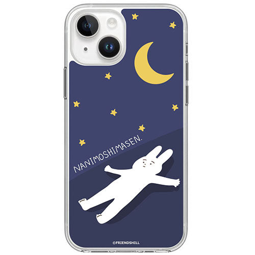 abbi FRIENDS アビィフレンズ 公式ライセンス品 なにもしないうさぎソフトクリアケース for iPhone 15 夜になりましたがなにもしません ABF25346i15